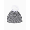 M2700 Bonnet pompon au point mousse bébé en impression papier