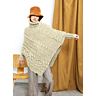 M6133 Poncho à torsades Alicia en impression papier