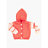 M6186 Gilet à capuche manches jacquard Carole en impression papier