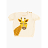 M6192 Pull manches courtes jacquard girafe Come en impression papier