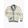 M6256 Veste jacquard col châle Alan en impression papier
