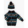 M6314 Bonnet jacquard pompon fourrure Scott en impression papier