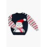 M6362 Pull bebe jacquard pingouin Bastien en impression papier