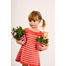 M6450 Robe rayé top down en impression papier