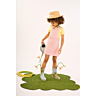 M6452 Robe a bretelles au crochet en impression papier