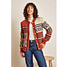 M6471 Gilet jacquard et point fantaisie Salomé en impression papier
