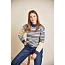M6493 Pull jacquard et torsades Ingrid en impression papier