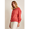 M6571 Pull raglan côtes fantaisie en impression papier