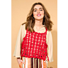 M6661 Sur-pull fleur au crochet en impression papier
