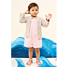 M6672 Gilet point fantaisie en impression papier