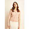 M6685 Gilet col V orné de perles en impression papier