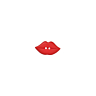 Bouton Bouche rouge 33 mm
