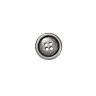 lot de 6 boutons 4 trous 25mm Argent