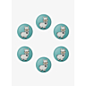Lot de 6 boutons lama Ø 15 mm Vert