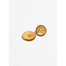 Lot de 6 boutons incurvés en buis Ø15 mm naturel